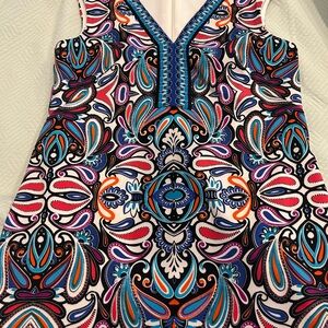 London times Vibrant Multicolor Patterned Dress